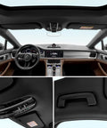 Auto headliner fabric, black foam-backed mesh; 97 in × 60 in; interior roof replacement material for car