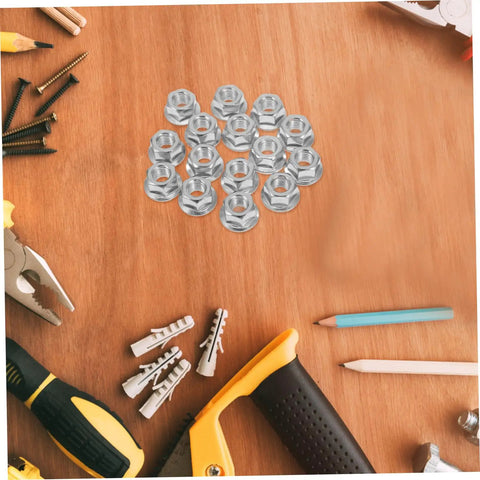 Top Notch Heavy Duty Chainsaw Bar Accessories Kit With 15 Rivnuts And Nuts For Easy Install And Smooth Running Performance, silver nuts