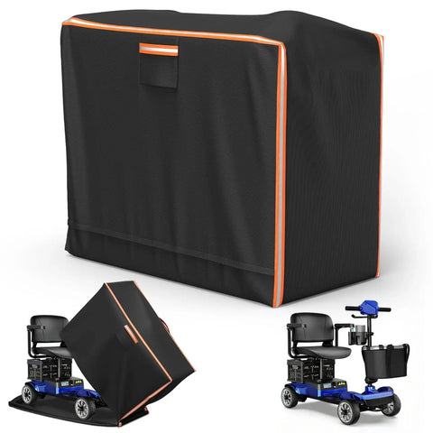 Heavy Duty Custom Fit Cover For SuperHandy Tugger GUO133-FBA Mobility Scooter, 124x58x104 cm, waterproof, protects from rain and dust.
