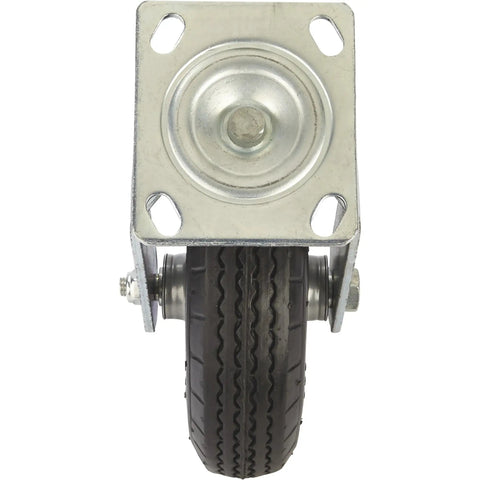 Badass 8 Inch Swivel Caster Wheel With Flat Free Rubber Foam Core And Deep Sawtooth Tread Built Tough For Heavy Utility Gear Rolling Smooth Up To 250 Lb Capacity
