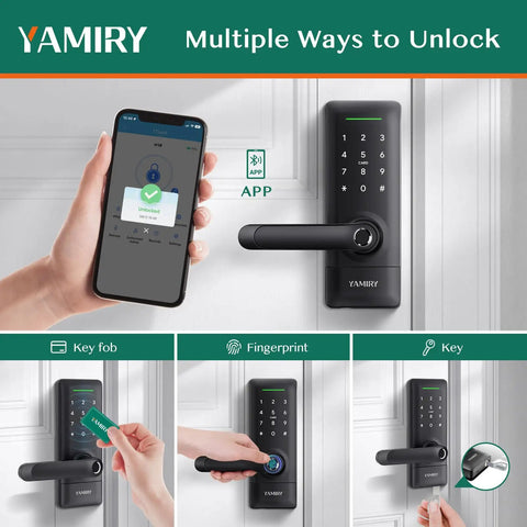 Tight Biometric Smart Door Lock With Fingerprint Keyless Entry And Seamless App Control For Hosts Featuring Six Fo Sho Access Options Plus No Sweat Diy Installation In Matte Black