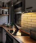 Modern kitchen with microwave range hood using Light Bulbs For Microwave Range Hood And Stove Replacement Pack Of 2 3W 360Lm 5000K Daylight E17