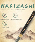 Image showing 21-inch unsharpened stainless steel wakizashi iaito for Iaido practice with Bo Hi fuller and full tang.