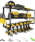Beefy 3 Layer Power Tool Organizer Wall Mount With Seven Cordless Drill Holders Heavy Duty Tool Rack Holds Up To 160 Lbs