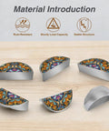 2 Pack Ornate Ethnic Pattern Cabinet Handles And Drawer Pulls Semicircle 3 Inch Hole Center Solid Zinc Alloy Hardware In Brushed Nickel