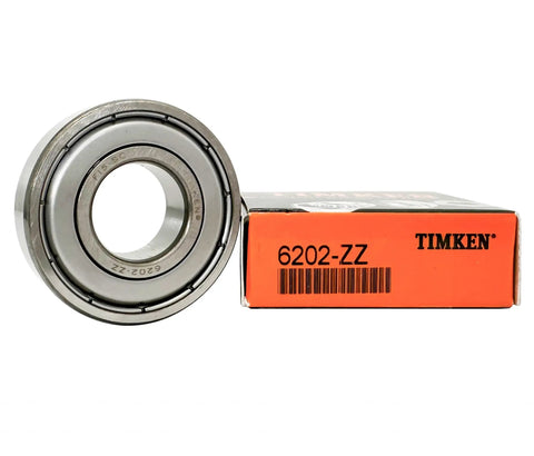 Pre Lubricated Double Metal Seal Deep Groove Ball Bearings In A Two Pack Measuring 15 X 35 X 11 Mm, bearing next to box