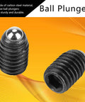 Rock Solid Carbon Steel Ball Spring Plungers M8x12 Hex Socket Machine Screws: close-up of durable carbon steel ball plungers.