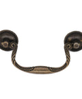Antique Vintage 3.5 Inch Cabinet Drawer Pulls Set In Zinc Alloy 2 Pack With 4 Screws And 4 Supports Two Hole Cupboard Handles For Doors