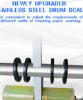 Floor Tape Applicator Tool for Painting With Stand, Manual Masking Tape Dispenser for Walls, Floors, Warehouses, Gyms and Packing Areas, Fast Two Parallel Lines Application From a Standing Position, Reduces Back Strain, stainless steel with adjustable rollers