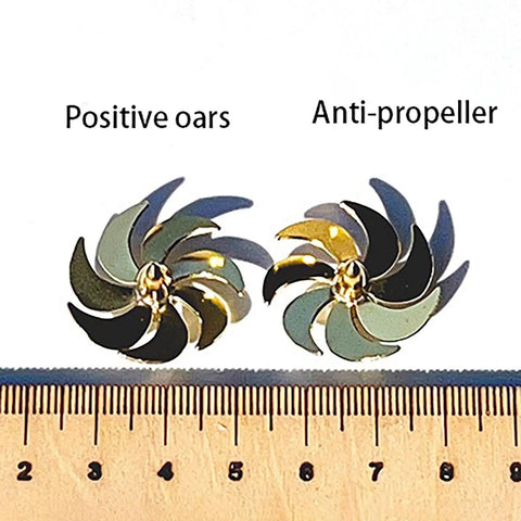 27mm 7 Blade Brass RC Boat Propeller Pair For Submarine Models CW And CCW Rotations 2mm Shaft Fit Tin Soldered Brass Durability Secure