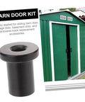 5 Pack Barn Door Track Spacers For Sliding Doors Heavy Duty Beefed Up Spacers shown with a green sliding door structure