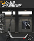 Fast 24V 2A Electric Scooter Charger For Power Chairs And Mobility Scooters, 48W Output, 100-240V AC Input, black and grey scooter