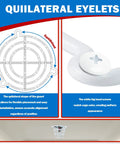 Tough As Nails White Sprinkler Head Guard To Shield Your Residential Fire Sprinklers From Accidental Hits features quilateral eyelets for easy installation.