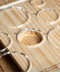 Clear Acrylic Inlay Template Kit Dead Simple Layouts For Woodworking Circle And Grommet Guides Real Deal Precision Stencils set on wood.