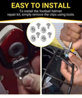 Mini Helmet Visor Quick Release Pin Repair Kit for Football Facemask Fix installation on Speed and Speedflex helmets
