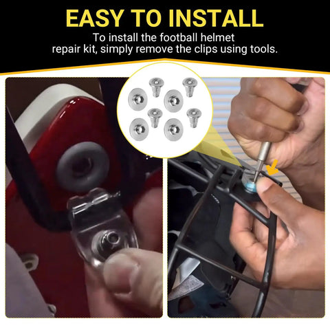 Mini Helmet Visor Quick Release Pin Repair Kit for Football Facemask Fix installation on Speed and Speedflex helmets