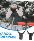 Heavy Duty Shovel Handle Replacement Grip For Garden Tools Spade Ergonomic No Slip Anti Slip Comfort Grip with red handles