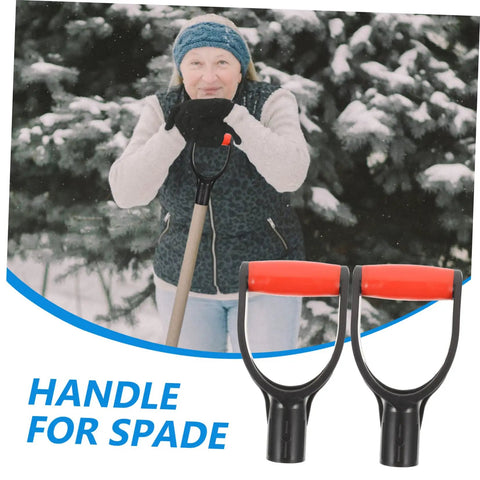 Heavy Duty Shovel Handle Replacement Grip For Garden Tools Spade Ergonomic No Slip Anti Slip Comfort Grip with red handles
