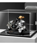 12 Pack Transparent Acrylic Drawer Pulls 2 Inch Mini Clear Glass Look Cabinet Handles shown with a display case