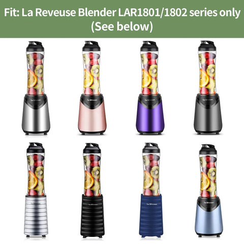 Assorted colors of 18 Oz BPA Free Replacement Sports Bottle Cup With Travel Lid for 300W Personal Blender fits LARB1801 LARB1802