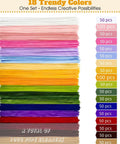 1000-Piece Pipe Cleaner Flower Kit With 18 Color Chenille Stems stacked in vibrant colors