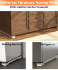 Extendable Appliance Dolly For Heavy Duty Moving under cabinet with non-slip roller base for easy glide, supporting washing machine.