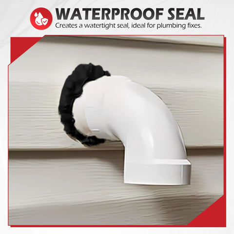 Black Moldable Silicone Putty Pre Cut Strips Non Hardening Gap Sealant For Ductwork And Windows sealing a plumbing fitting.