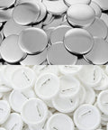 Bulk 400 Piece Button Making Kit No Brainer With Fifty Eight Millimeter Button Parts, Pin Backs, Metal Shells, Clear Film