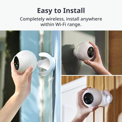 Wireless Outdoor Spotlight Security Camera With 1080P HD, 10000mAh Battery, Long Lasting Power mounted on wall