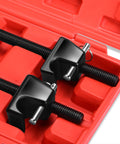 2-Pack 11.5 Inch Spring Compressor Tool Kit With Locking Pin For Suspension Work And Coil Spring Compression in red case