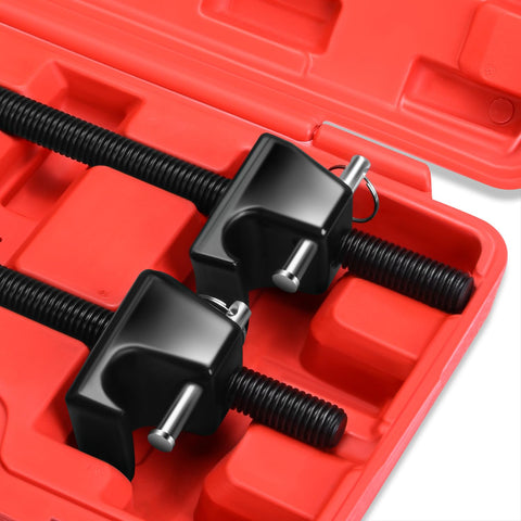 2-Pack 11.5 Inch Spring Compressor Tool Kit With Locking Pin For Suspension Work And Coil Spring Compression in red case