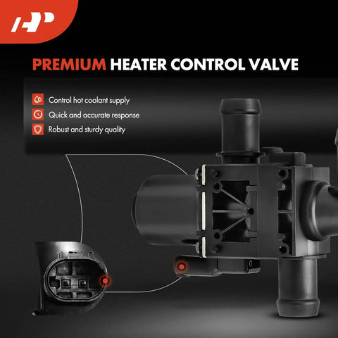 Dead On Heavy Duty Heater Control Valve For Fiat 500E 2014-2019 showing coolant supply ports and durable construction.
