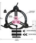 BMWOOD Woodturning steady rest MC-FS7 with three pink wheels for 12–16 inch swing lathe