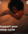 Child sleeping under warm light, illustrating nighttime use of Color Changing A19 Smart LED Light Bulbs With Bluetooth And WiFi.