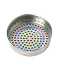 IMS Nanoquartz Reinforced Precision Shower Screen for E61 Espresso Machines displayed from top angle.