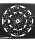 Black dartboard pattern on durable crossbow target for AR-Series arrows, range-ready practice target for outdoor range.