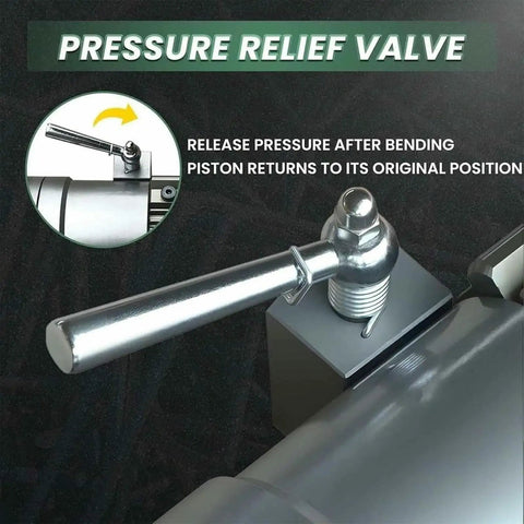 Pressure relief valve of Heavy Duty Electric Hydraulic Rebar Bender Cutter 1100W Copper Motor Portable Steel Rod Tool.