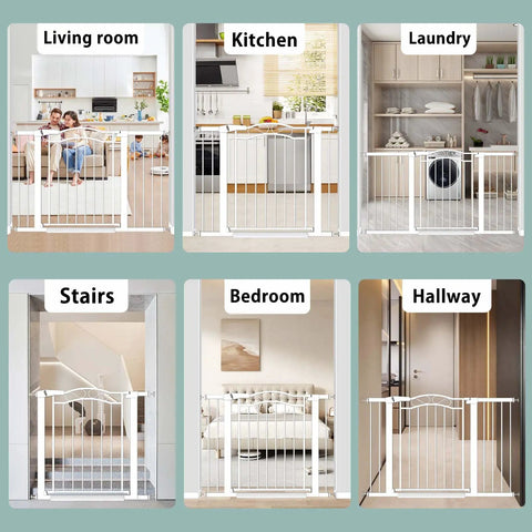 Extra Wide Press Mounted Baby Gate Indoor Walk Through No Drill For Kids And Pets Fits 29.53 To 32.28 Inches Doorway Hallway Gate Safety For The House