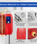 Ultra Compact Electric Tankless Water Heater 3000W 110V Under Sink instant hot water system with stainless steel core and digital display.