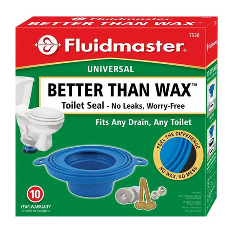 Box of Wax Free Universal Toilet Seal Gasket Fits 3 Inch Or 4 Inch Drains With Stackable Seal and Slide On Spacer Brass Hardware