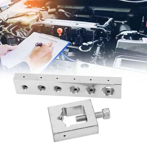 Beefy Locking Nut Kit With Steel Fasteners, Precision Locking System for automotive and aviation repairs pictured with engine background