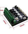 ODESC V4.2 24V Single Drive High Current High Precision Brushless Servo Motor Controller With Beefy 120A Powerful Plug And Play Software Setup For Odrivetool FOC BLDC, showing dimensions: 63mm x 58mm x 30mm.