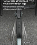 Top view of black waterproof top tube bike frame bag with seamless one-piece construction, showcasing narrow, streamlined design.
