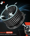 Front view of brushless Front HVAC Blower Motor for Ford F-150 2015-2023, F-Series Super Duty 2017-2022, Lincoln Navigator 2018-2024.