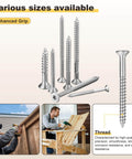 410 Stainless Steel Deck Screws Seven By One And Five Eighths Inch 100 Pack Torx T15 Drive Beefy Outdoor Wood Fasteners.