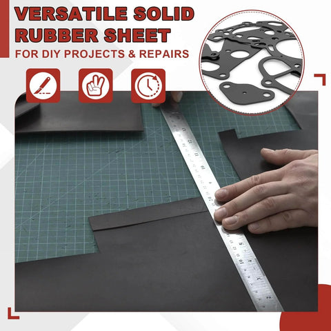 Trimming Neoprene Rubber Sheet 12 Inch Wide Three Eighths Inch Thick 12 Inch Long for DIY gasket material on cutting mat