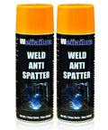 Anti Spatter Welding Spray 2 Pack 14 Oz Each for TIG and MIG Arc Welding Robots with orange caps and black label