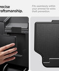 One Tap Hidden Storage Box For Tesla Model Y And Model 3 With Tap Access Premium PC Juniper Finish Installation View