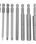 Ultimate 8 Pc Hex Screwdriver Bits Set With Rock Hard S2 Alloy Steel Magnetic Tips And 100mm Length For Electric Drill And Hand Tools That Just Keep Doing The Job Tough And Ready To Go, 8 hex bits