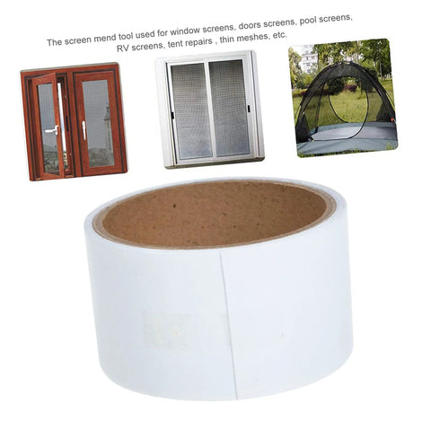 Roll of Window Screen Repair Tape Kit Self Adhesive Patch For Quick Fixes And Easy Installation Strong Adhesion For Windows And Doors Tents And More Reusable Glass Fiber Patch